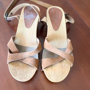 Sanita Leather Ankle Strap Sandals, Size 10 (40)
